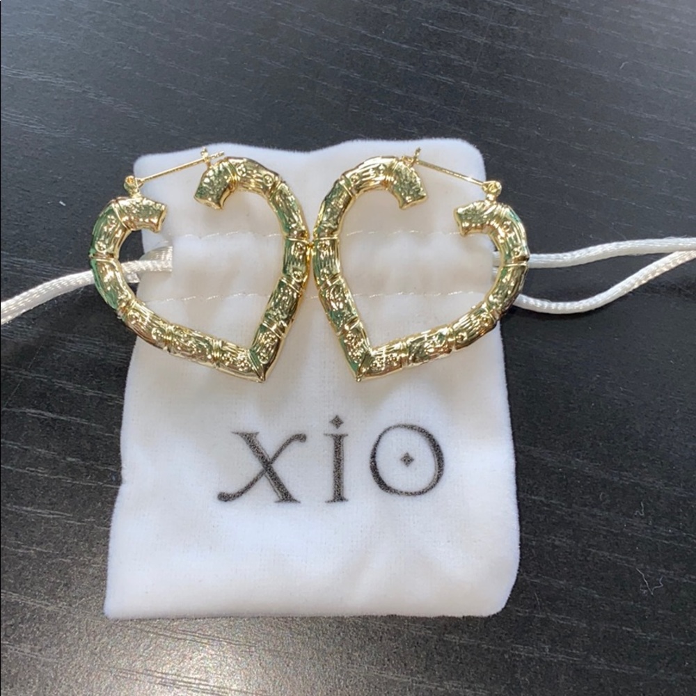 Brand new Xio heart shaped earrings